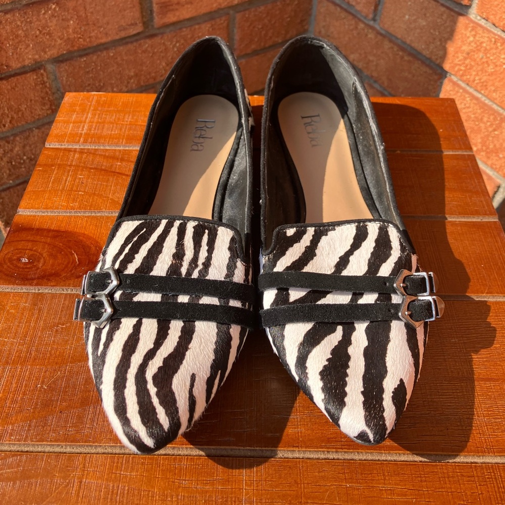 Reba** Black and White Zebra Print Women's Shoes